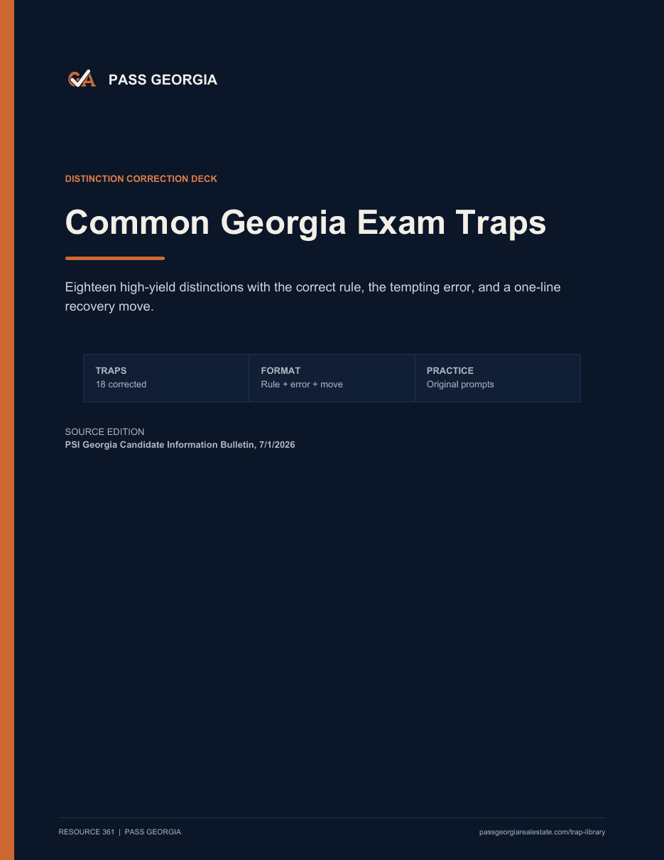Cover preview of Common Georgia Exam Traps