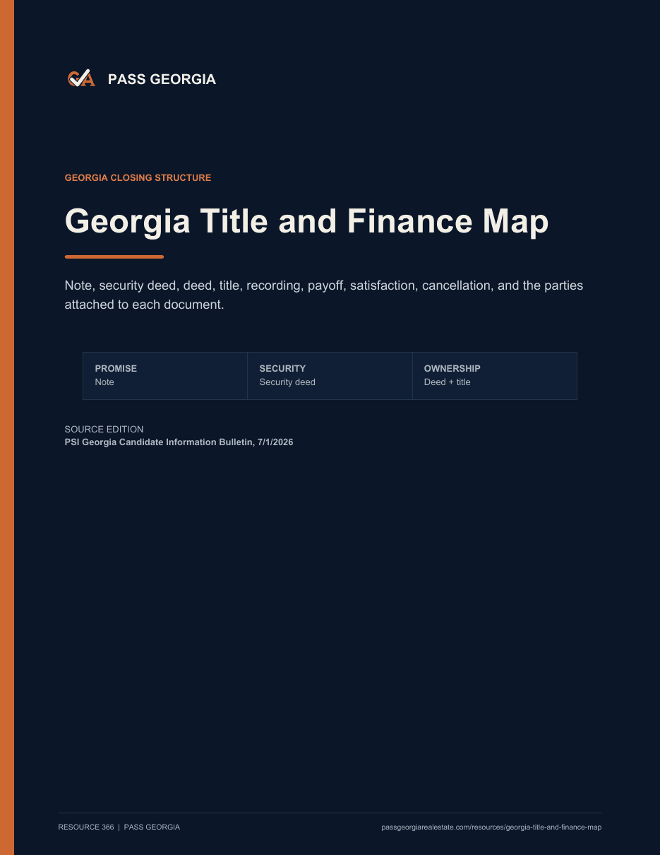 Cover preview of Georgia Title and Finance Map